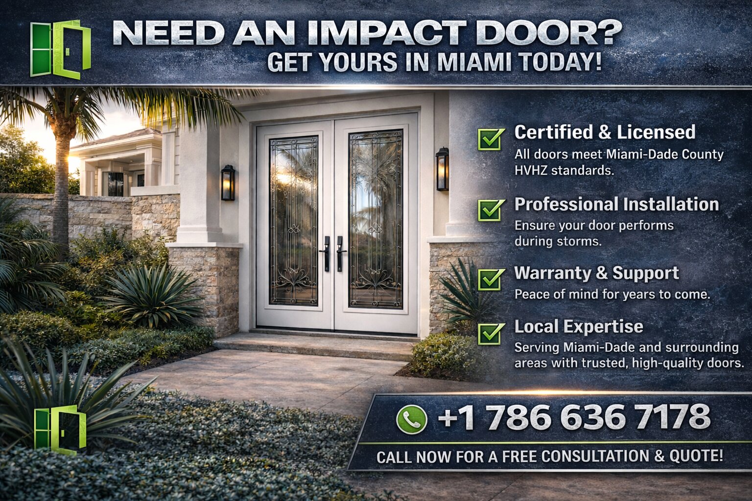 Need an Impact Door? Get Yours in Miami Today!