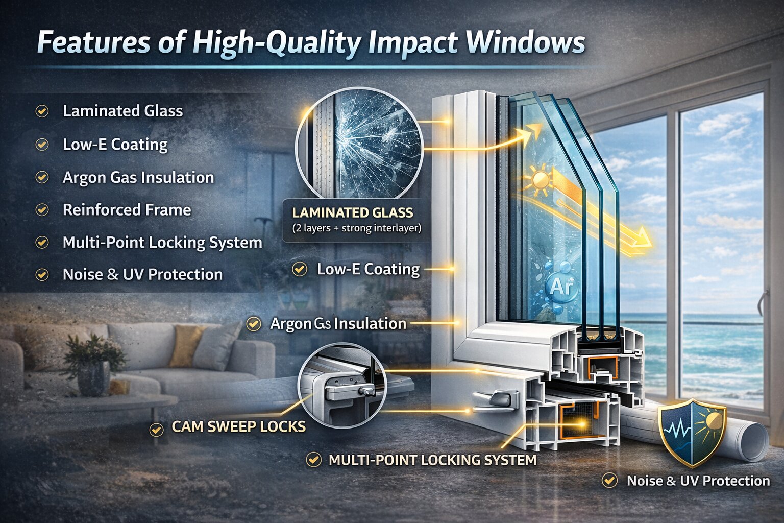 Features of High-Quality Impact Windows
