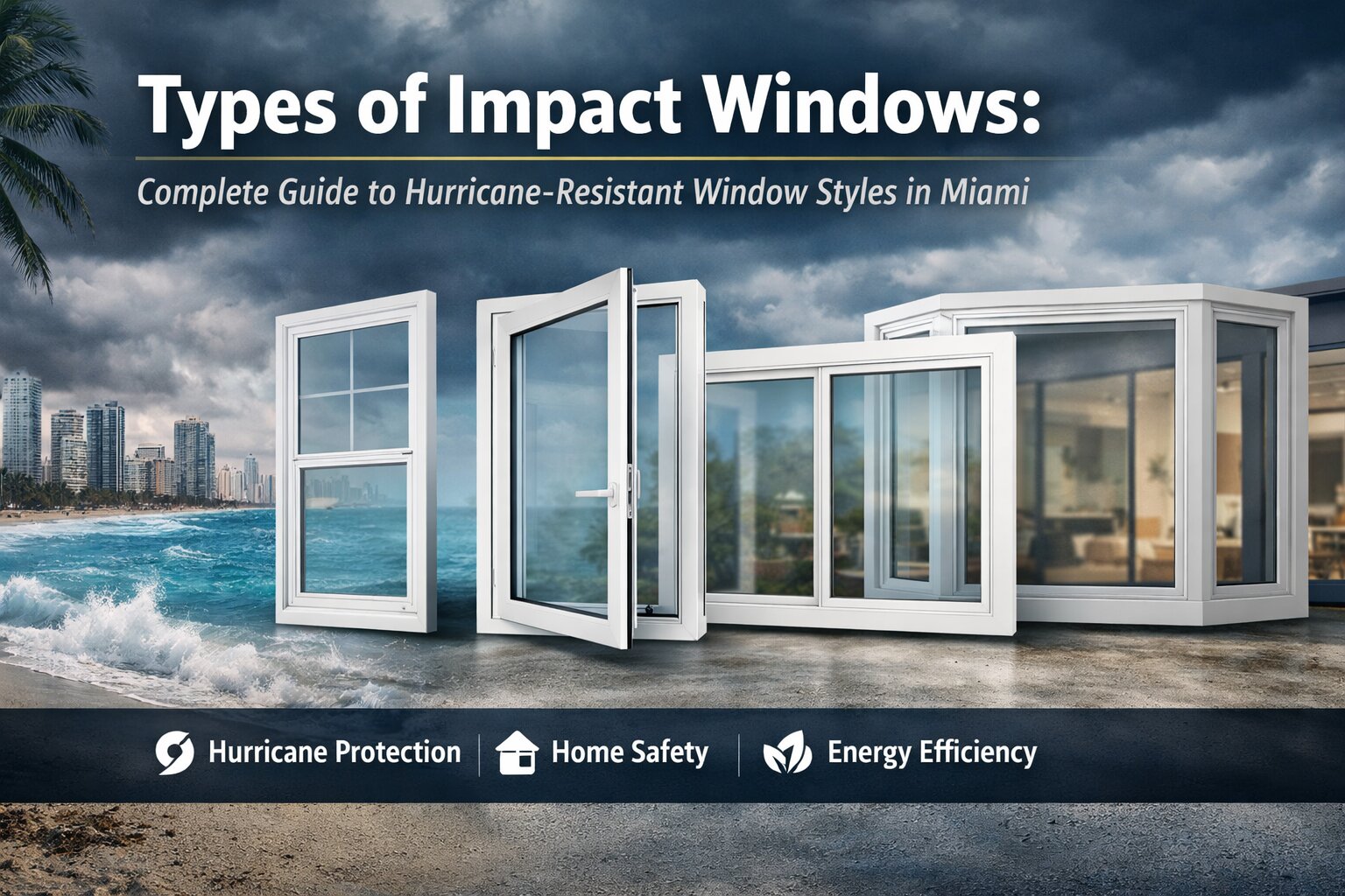 Types of Impact Windows in Miami