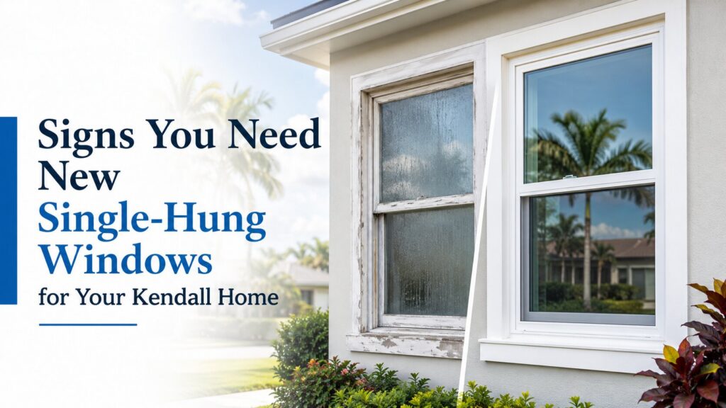 Signs You Need New Single-Hung Windows for Your Kendall Home